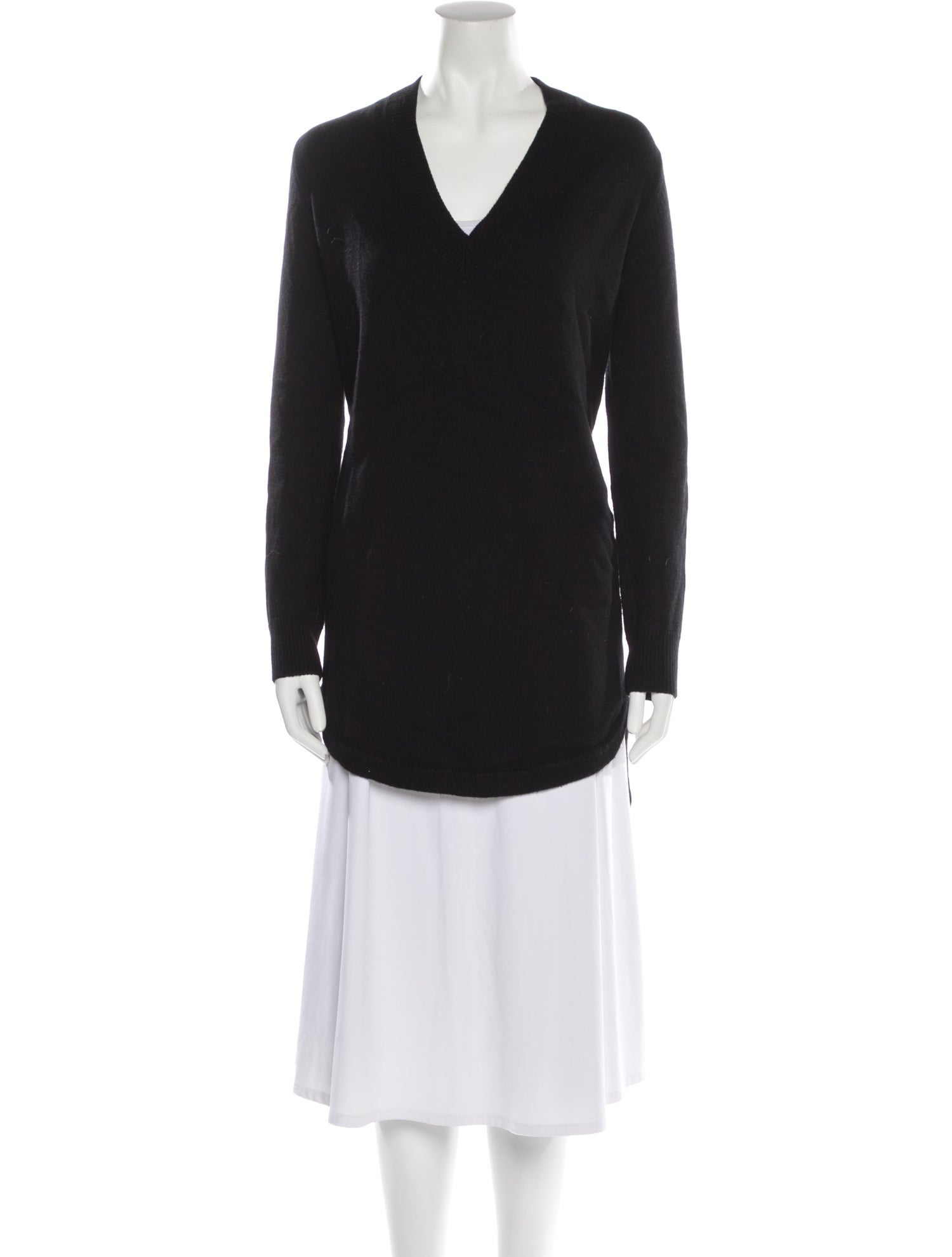 Givenchy Cashmere Plunge Neckline Sweater
