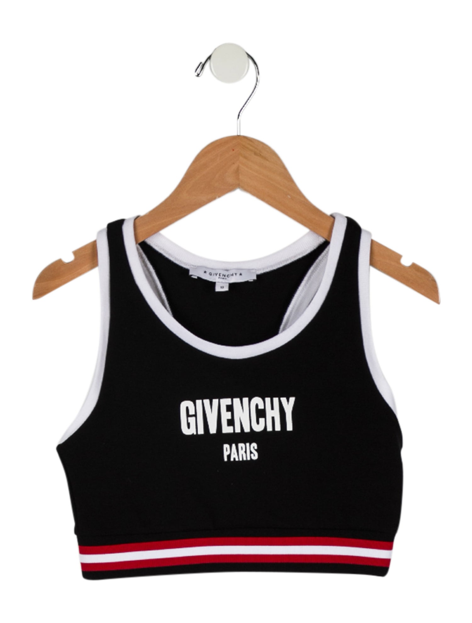 Givenchy Graphic Print Scoop Neck Crop Top