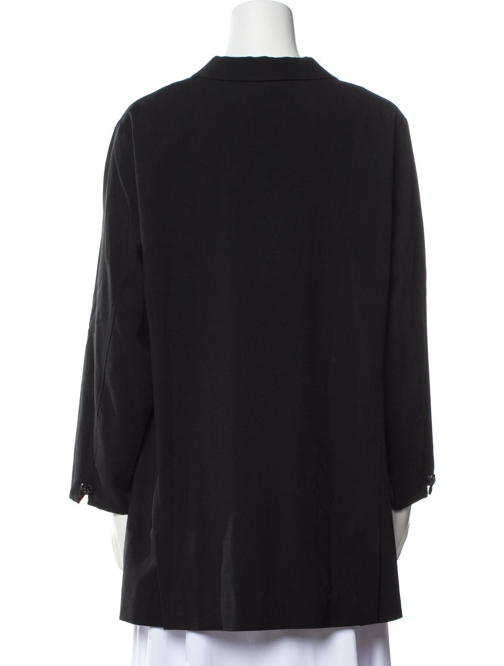 Givenchy Shearling Peacoat Black Pointed Collar S… - image 3