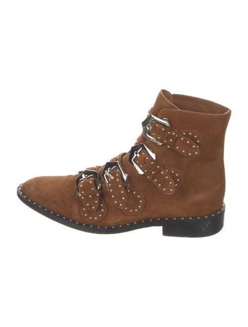 Givenchy Suede Studded Accents Lace-Up Boots