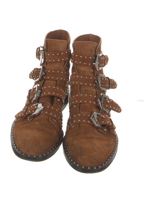 Givenchy Suede Studded Accents Lace-Up Boots