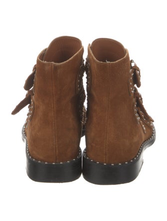 Givenchy Suede Studded Accents Lace-Up Boots