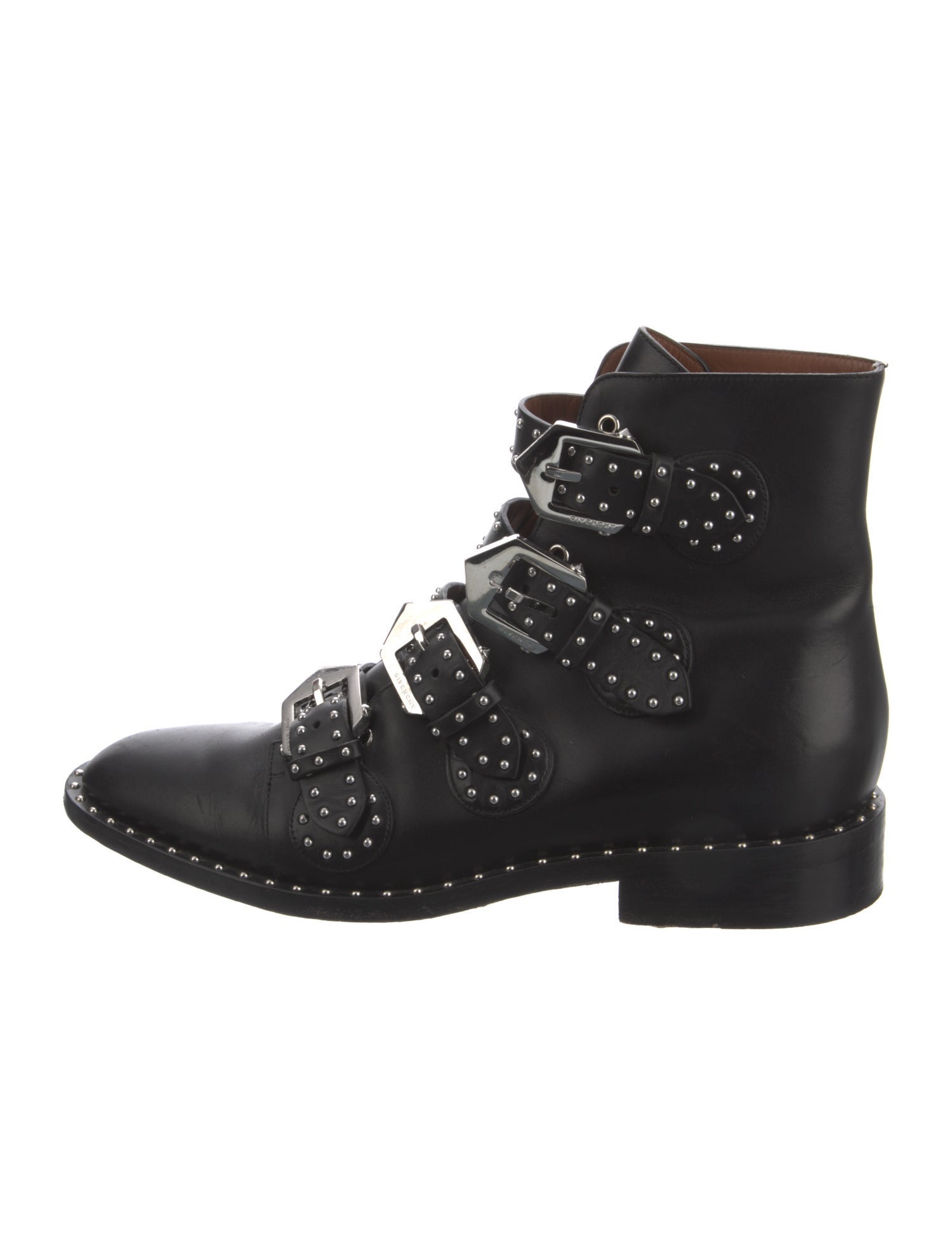 Givenchy Leather Printed Combat Boots
