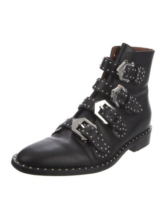 Givenchy Leather Printed Combat Boots