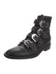 Givenchy Leather Printed Combat Boots