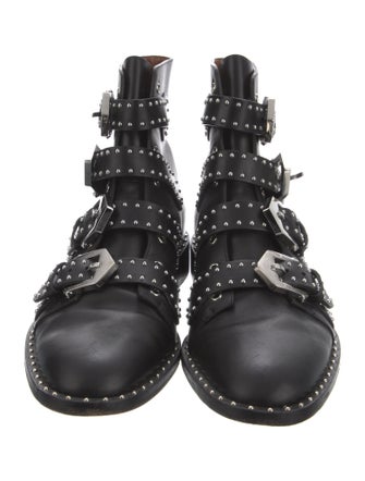 Givenchy Leather Printed Combat Boots