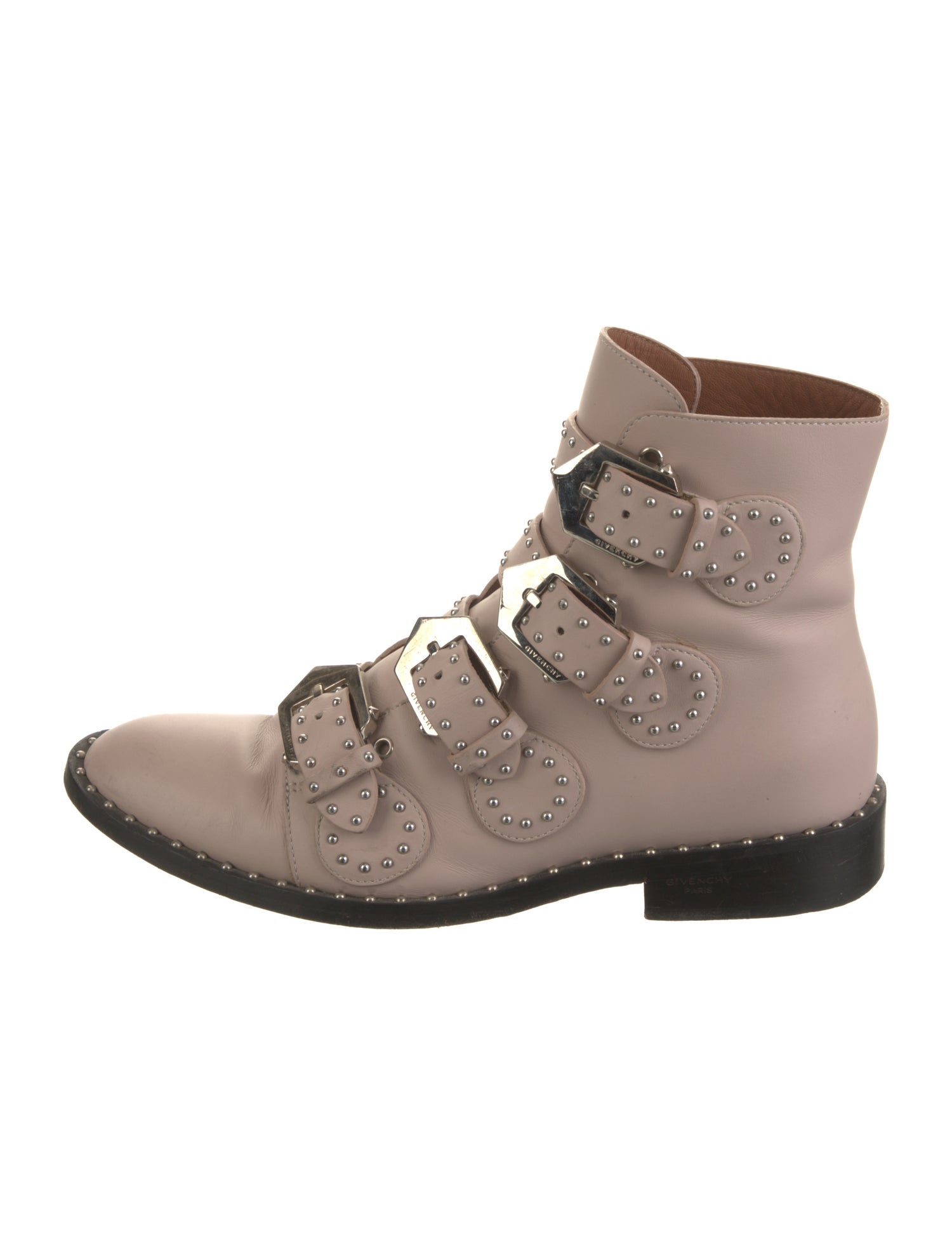 Givenchy Leather Studded Accents Combat Boots