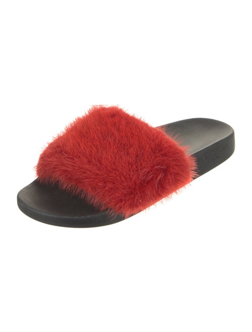 Givenchy Mink Fur Trim Slides