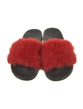 Givenchy Mink Fur Trim Slides