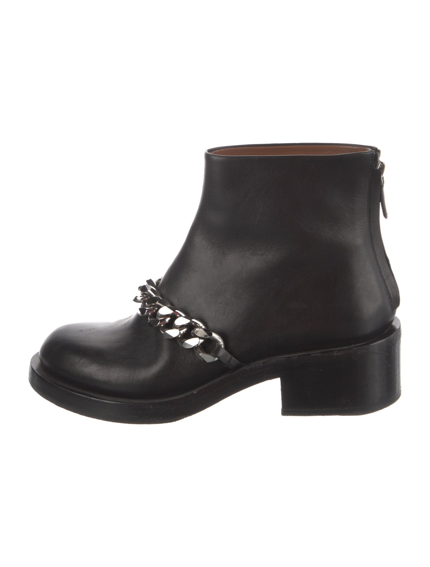 Givenchy Leather Chain-Link Accents Boots
