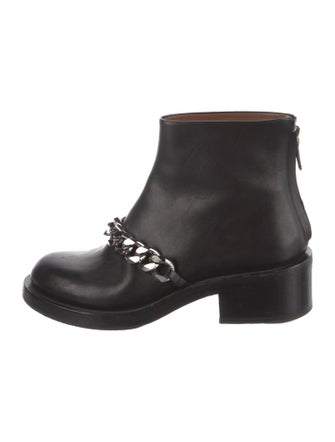 Givenchy Leather Chain-Link Accents Boots
