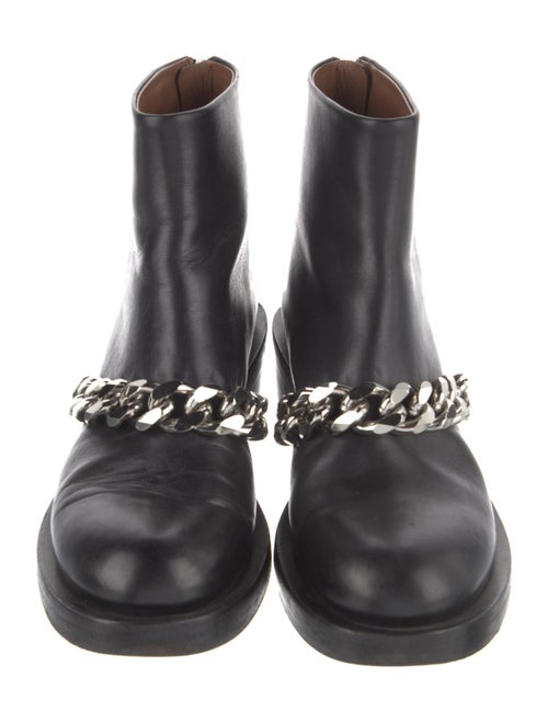 Givenchy Leather Chain-Link Accents Boots