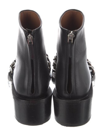 Givenchy Leather Chain-Link Accents Boots