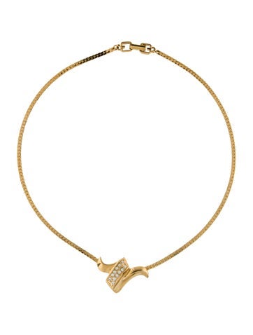 Givenchy Pendant Necklace Vintage Crystal