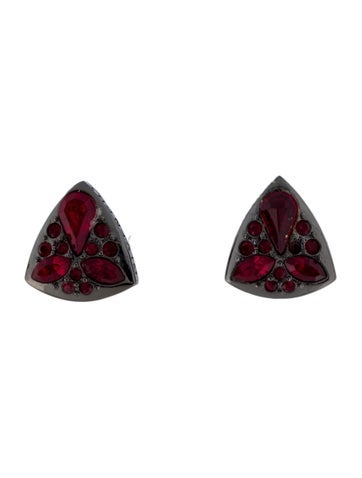 Givenchy Clip-On Vintage Crystal Earrings