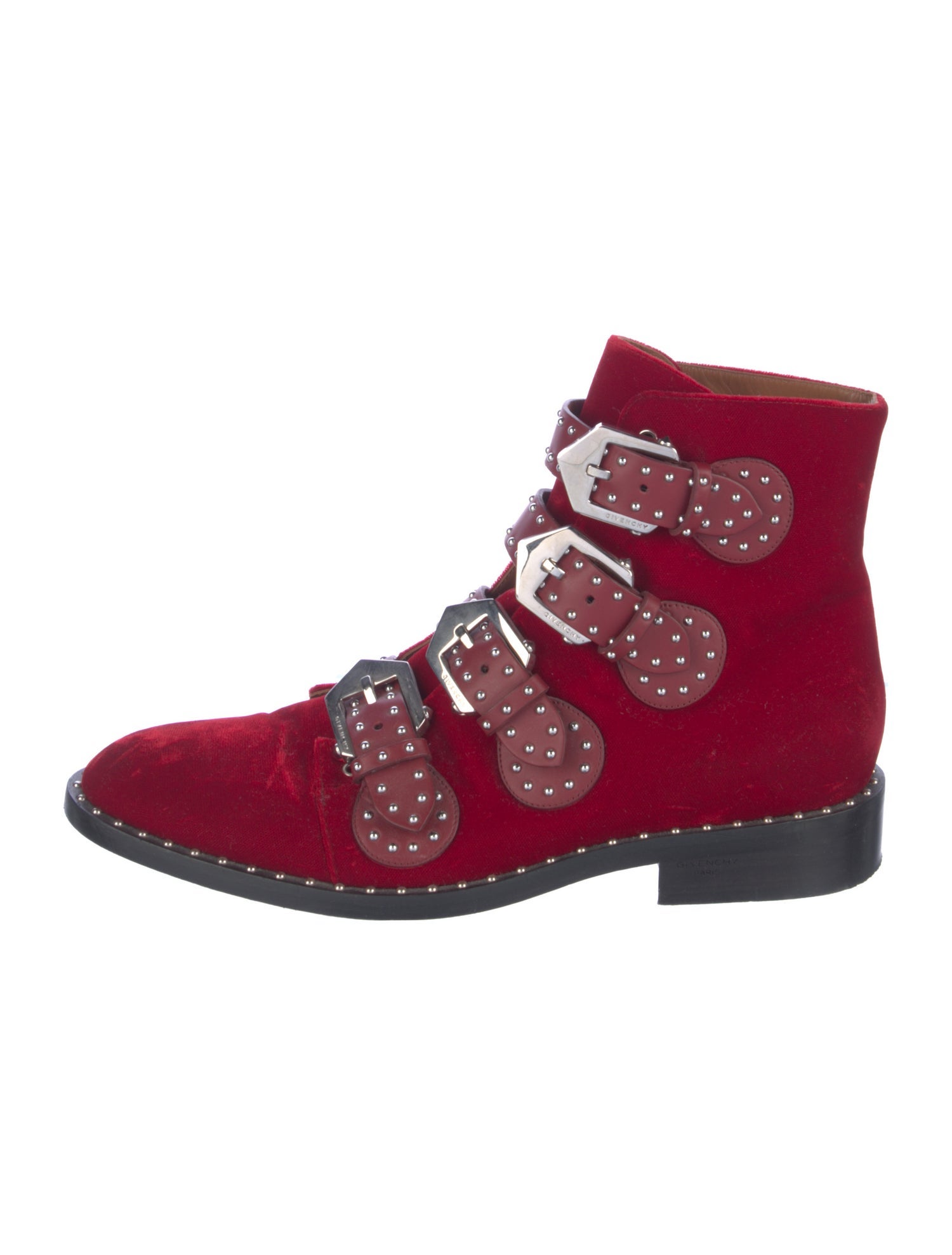 Givenchy Velvet Studded Accents Boots