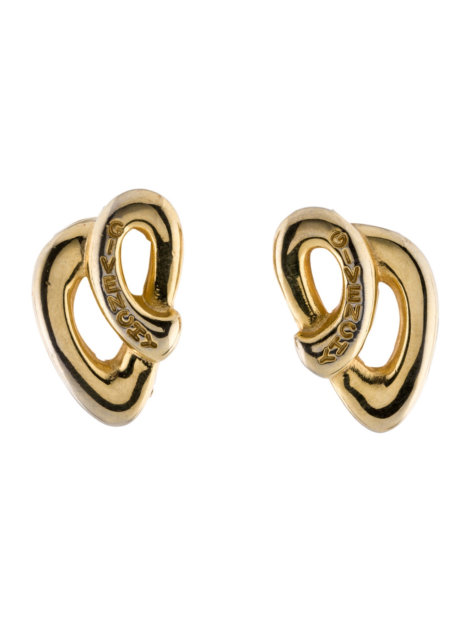 Givenchy Vintage Logo Clip-On Earrings