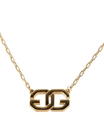 Givenchy Pendant Necklace Vintage Double G