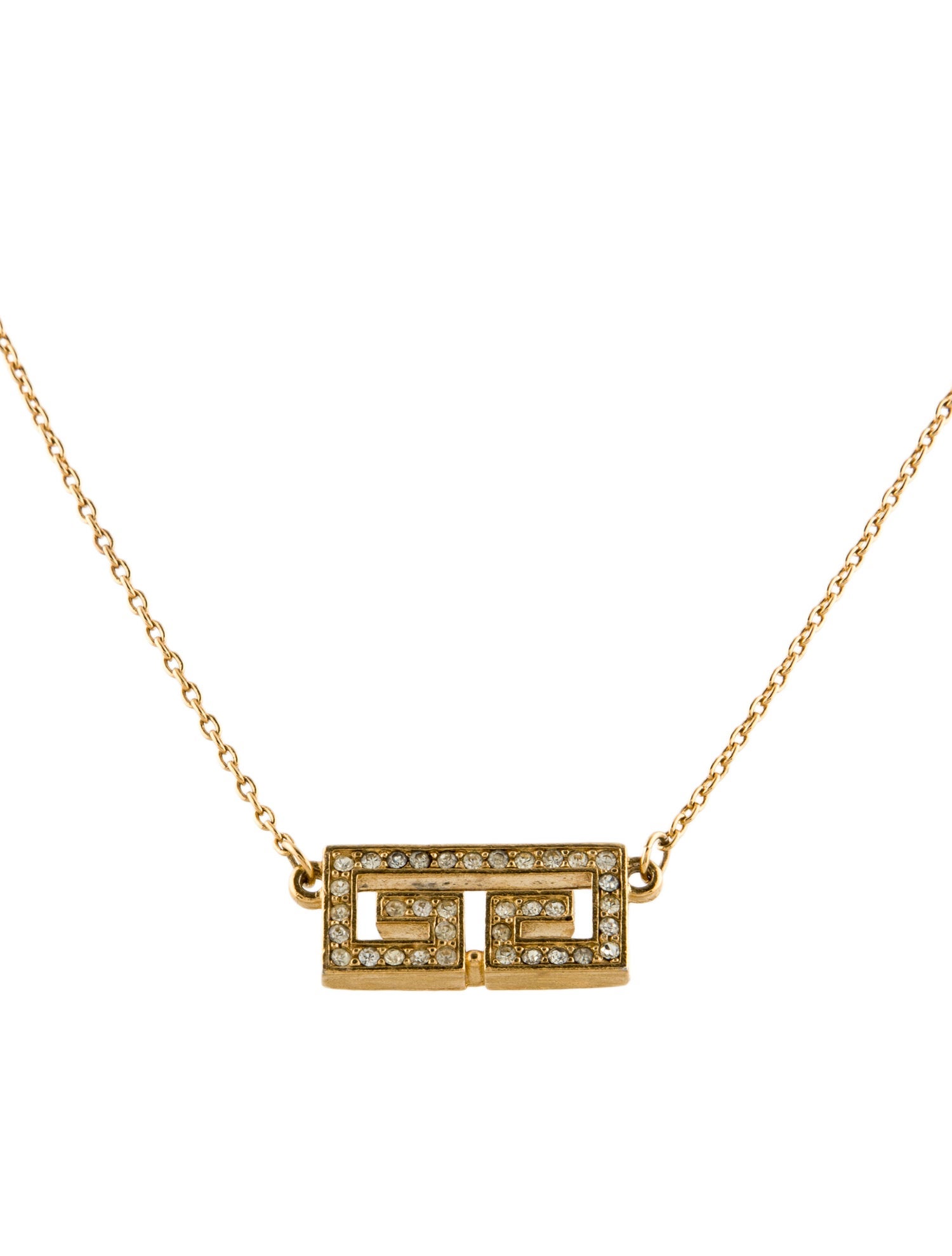Givenchy Crystal GG Pendant Necklace