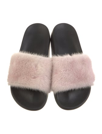 Givenchy Mink Fur Trim Slides