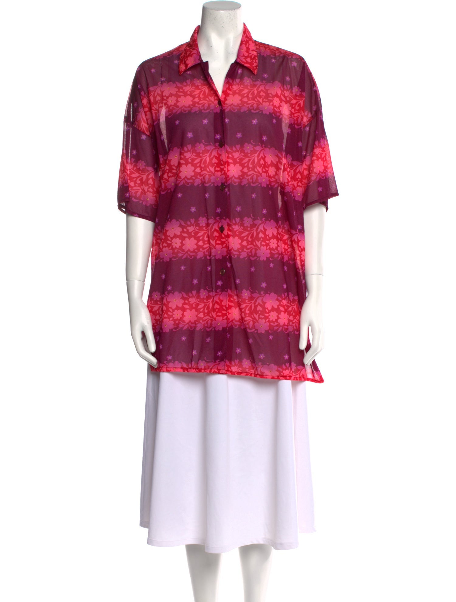 Oscar de la Renta Floral Print Cover-Up