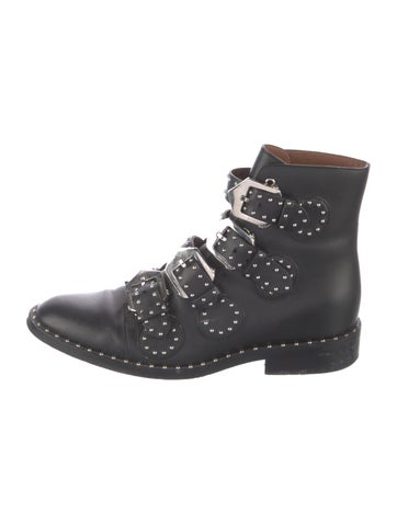 Givenchy Boots Leather Studded Accents Combat 10