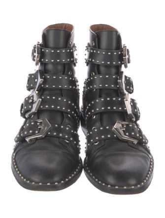 Givenchy Leather Studded Accents Combat Boots