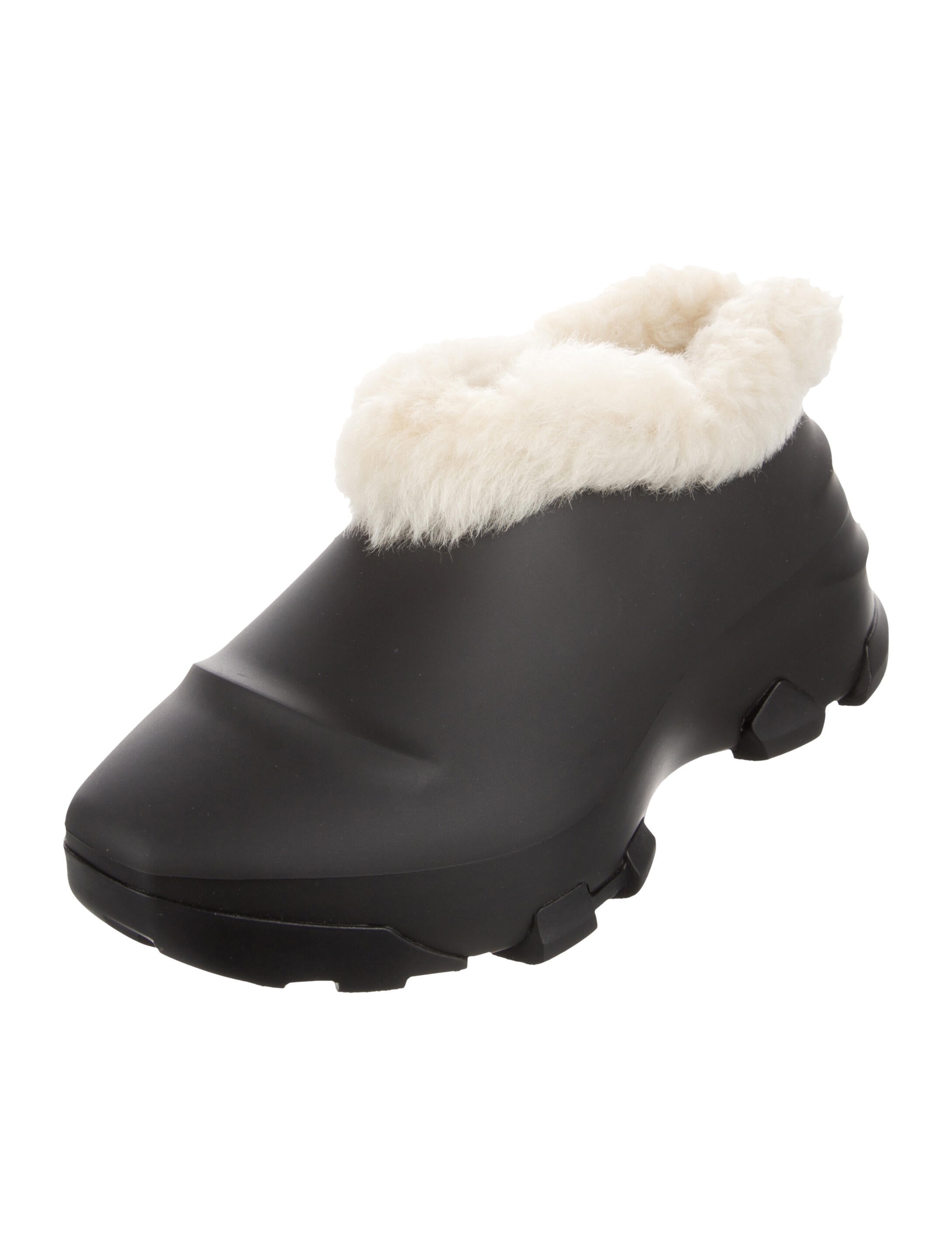 Givenchy Rubber Fur Trim Sneakers