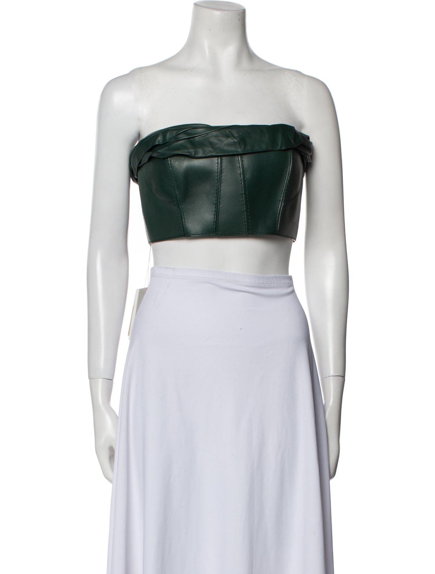 Givenchy Lambskin Strapless Crop Top
