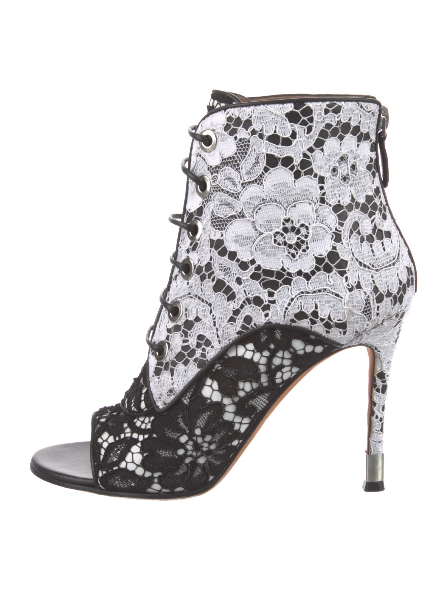 Givenchy Lace Lace Pattern Lace-Up Boots