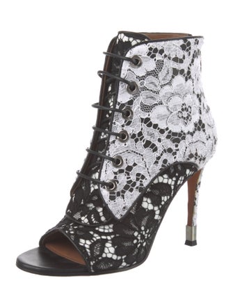 Givenchy Lace Lace Pattern Lace-Up Boots