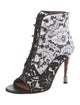 Givenchy Lace Lace Pattern Lace-Up Boots