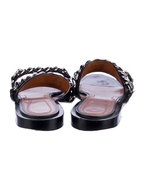Givenchy Leather Chain-Link Accents Slides