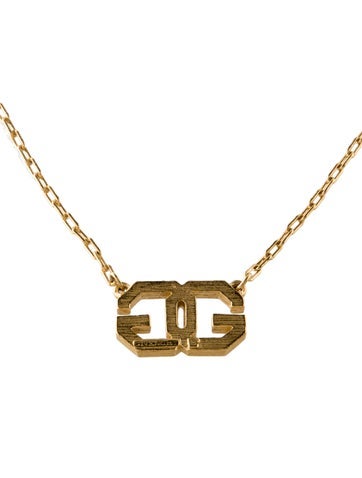 Givenchy Pendant Necklace Vintage Double G