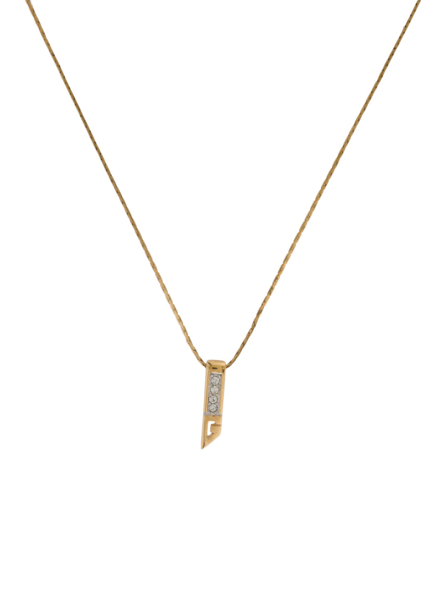 Givenchy Vintage Crystal Pendant Necklace