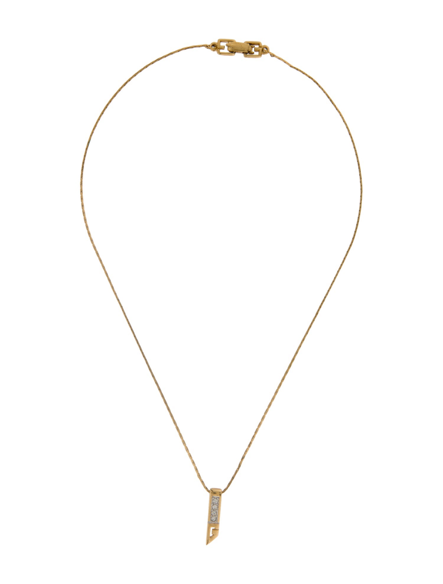 Givenchy Vintage Crystal Pendant Necklace