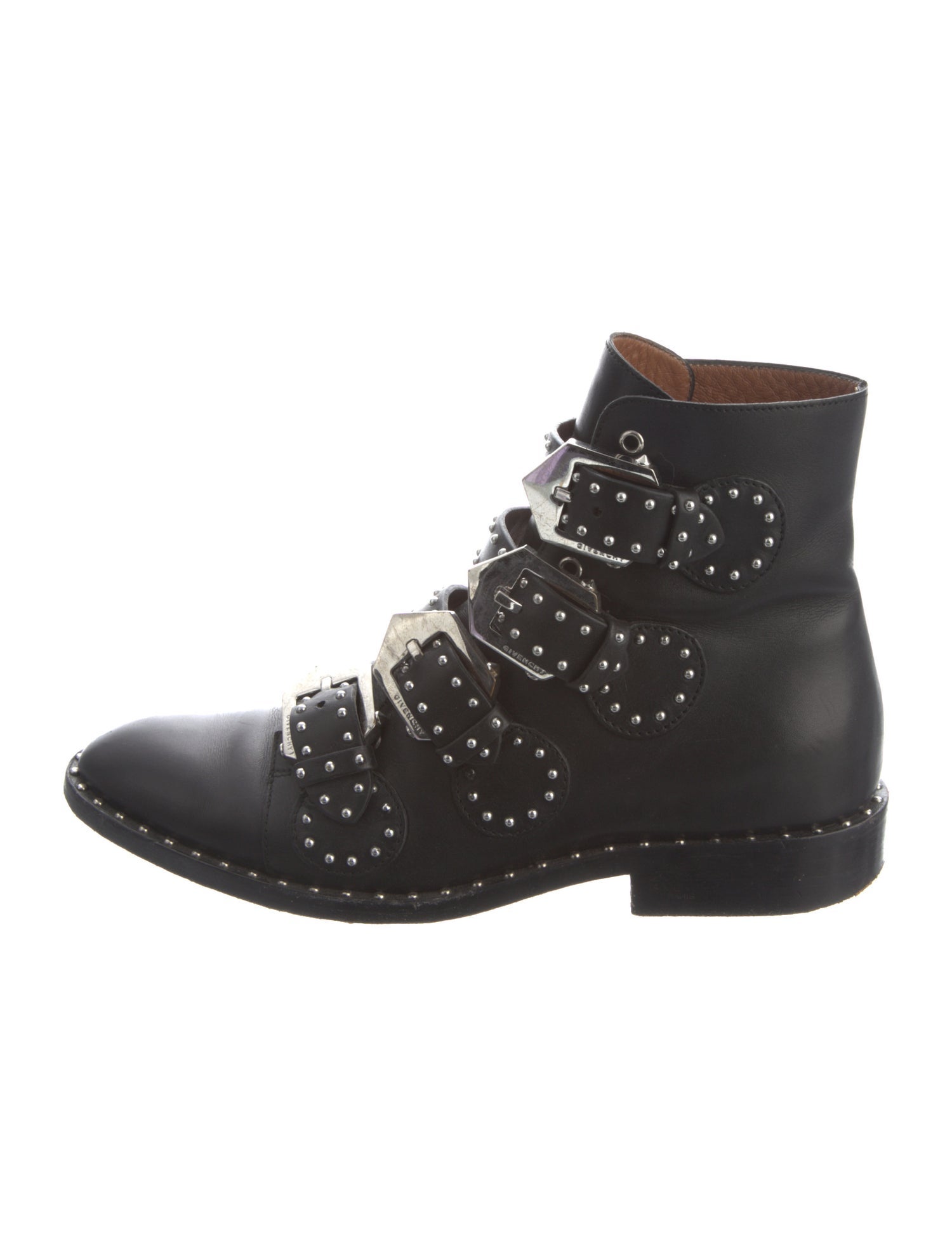Givenchy Leather Studded Accents Combat Boots