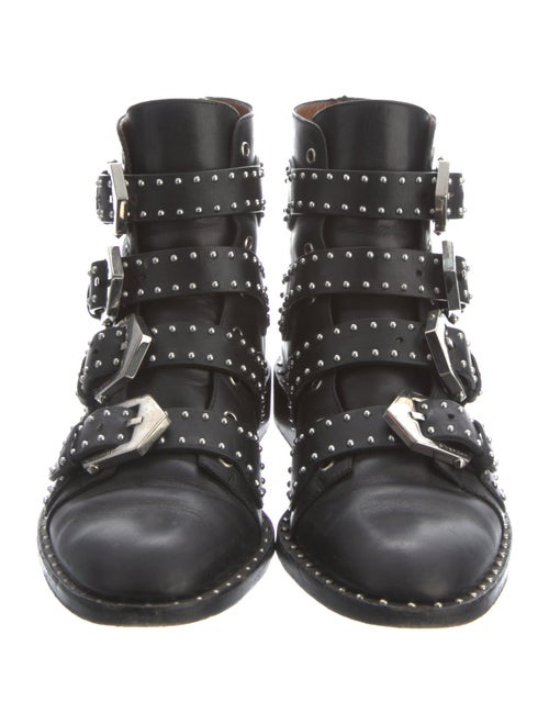 Givenchy Leather Studded Accents Combat Boots