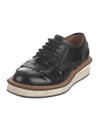 Givenchy Patent Leather Fringe Trim Accent Oxfords