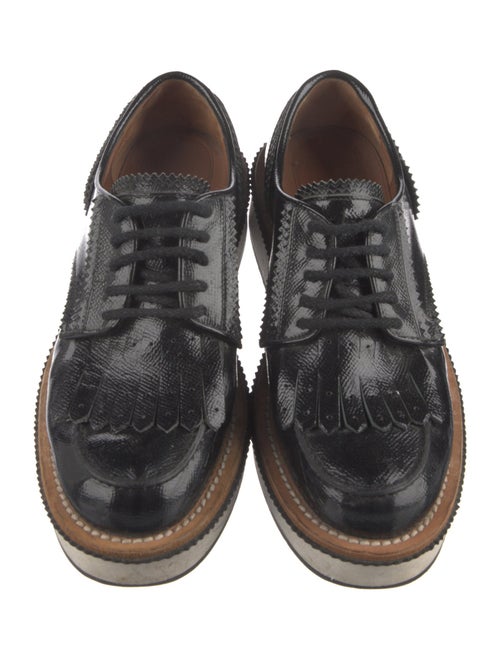Givenchy Patent Leather Fringe Trim Accent Oxfords