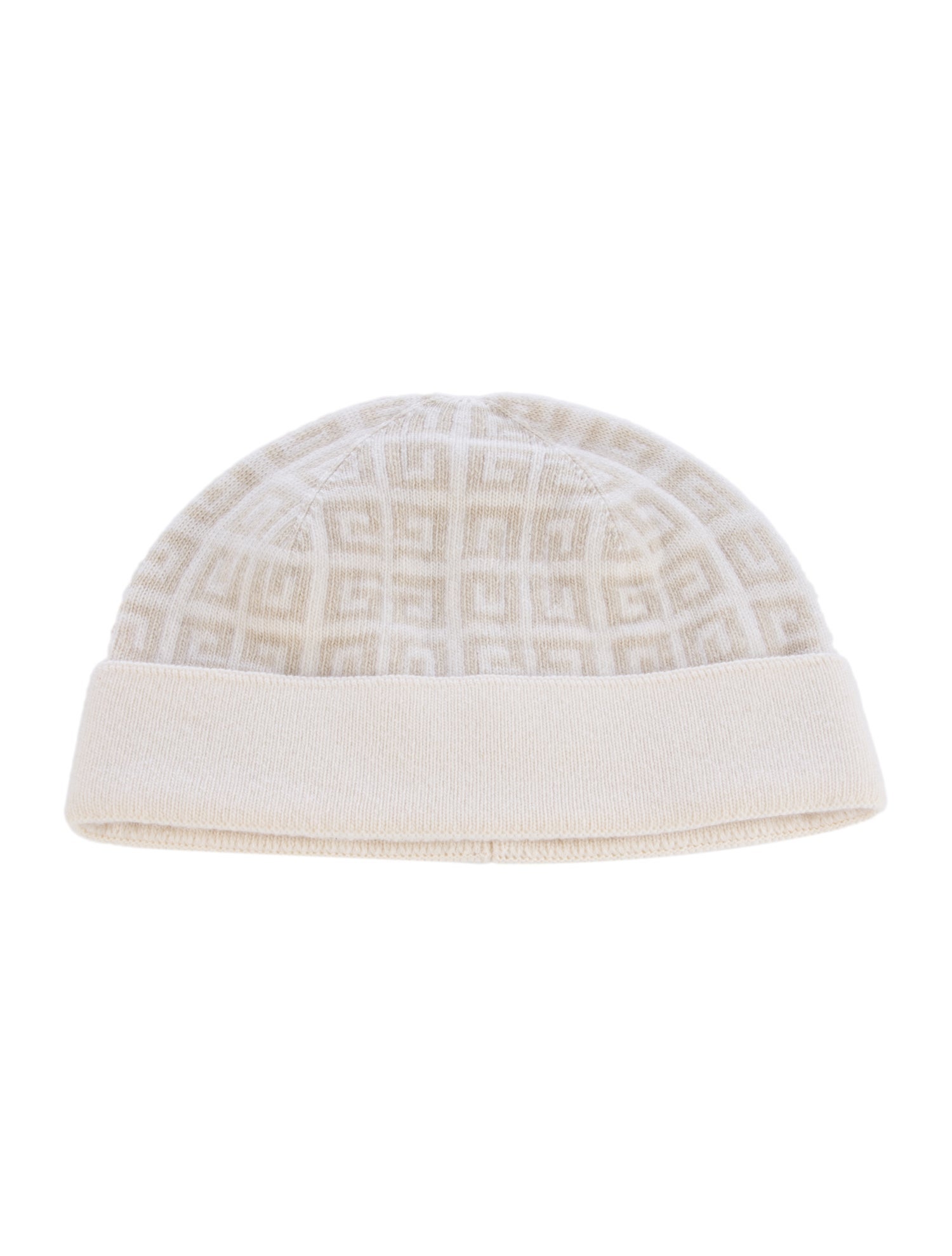 Givenchy Wool Monogram Pattern Knit Beanie
