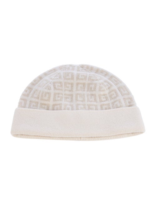 Givenchy Wool Monogram Pattern Knit Beanie
