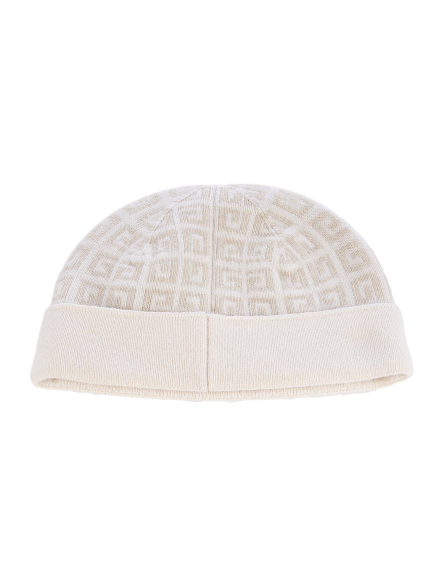 Givenchy Wool Monogram Pattern Knit Beanie