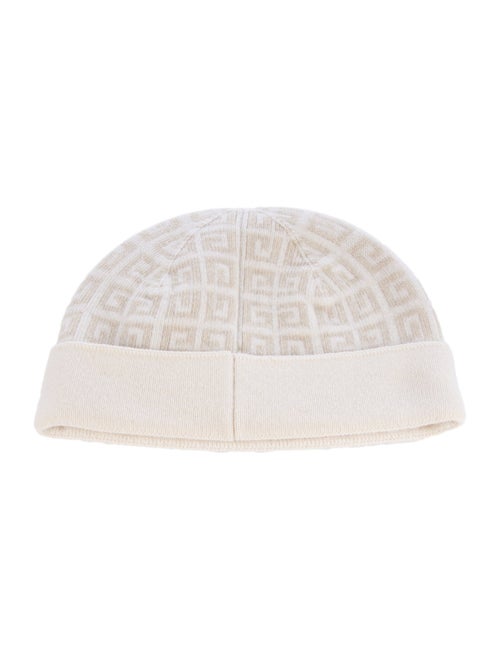 Givenchy Wool Monogram Pattern Knit Beanie