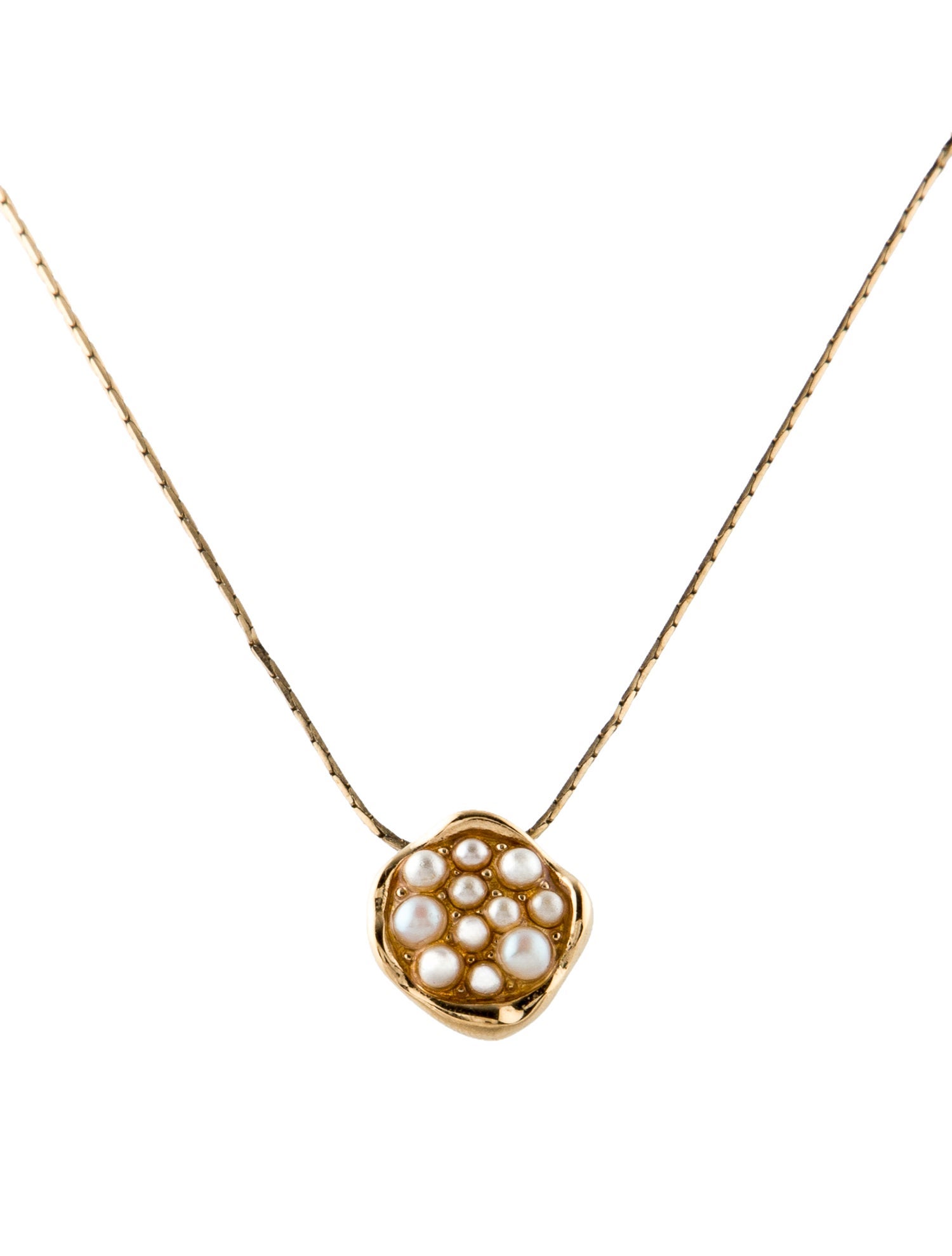 Givenchy Vintage Faux Pearl Pendant Necklace