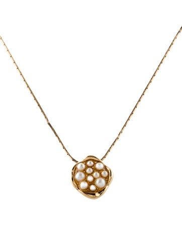 Givenchy Pendant Necklace Vintage Faux Pearl