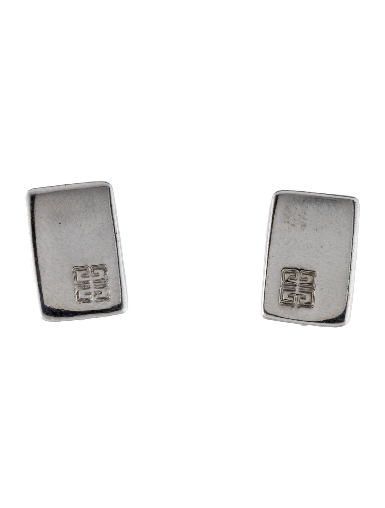 Givenchy Logo Engraved Clip-On Earrings