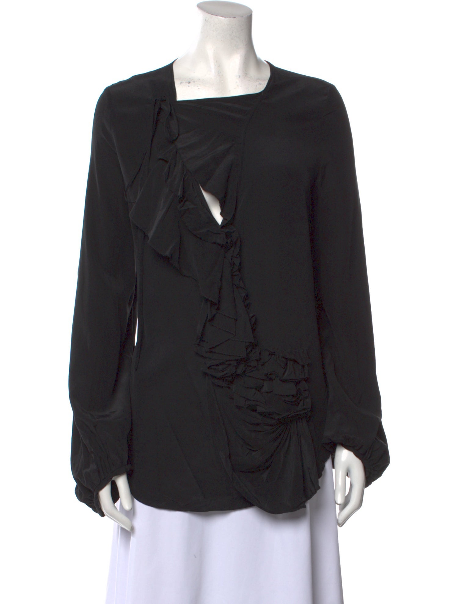 Givenchy Silk Square Neckline Blouse