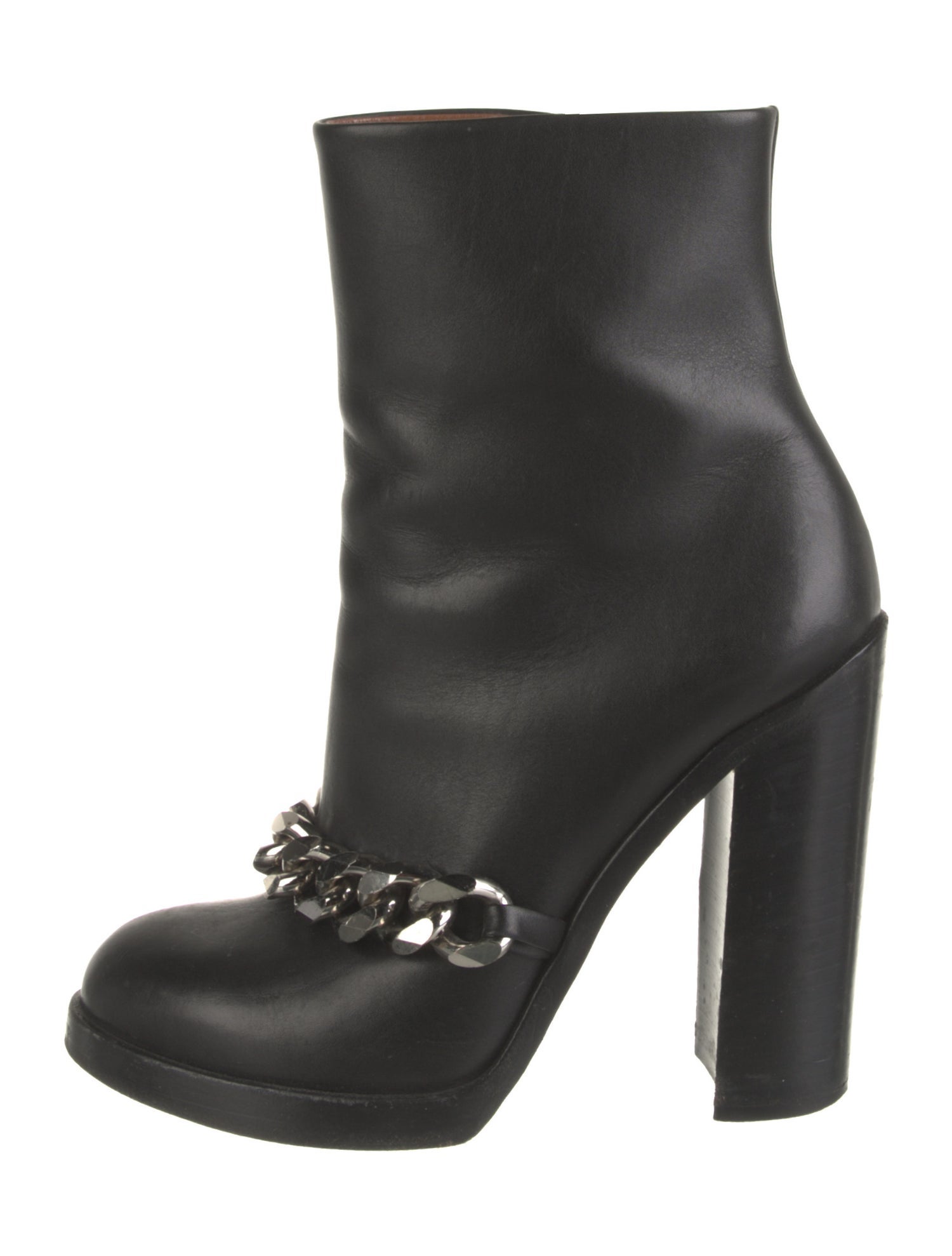 Givenchy Leather Chain-Link Accents Boots