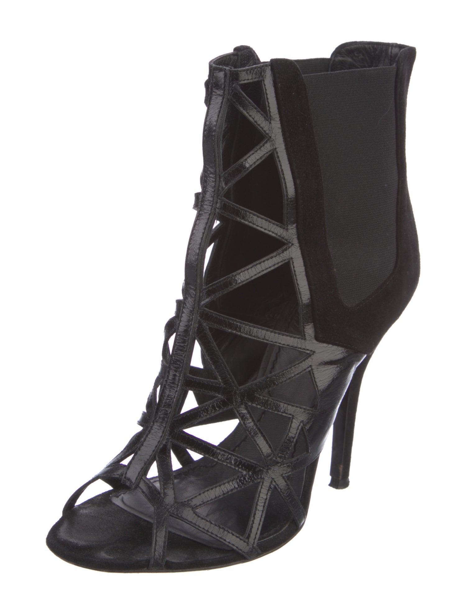 Givenchy Leather Cutout Accent Chelsea Boots